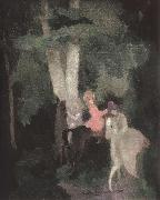 Marie Laurencin The female on the horse back oil on canvas